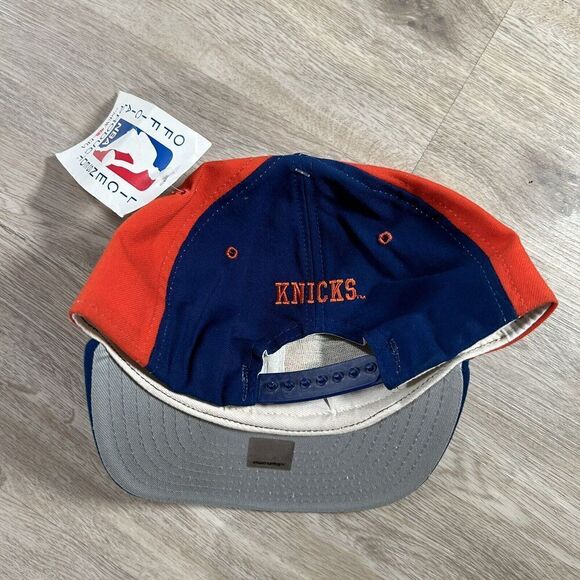 Vintage New Era New York Knicks‎ Hat Snapback NEW NBA Blue Orange Wool Cap - Picture 7 of 9